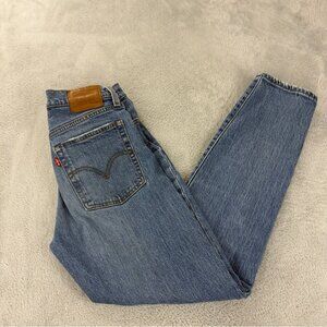 Levi's Women's Size 27x 26 Wedgie Button Fly Blue Denim Jeans 100% Cotton